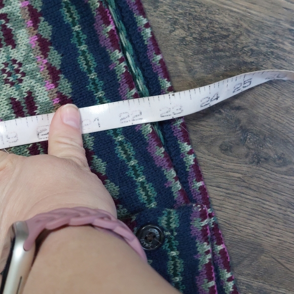 Chaps Vest Womens medium Button Up‎ Fair Isle Cotton Blend western style - Picture 6 of 11